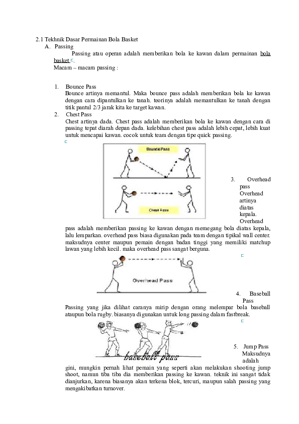 Memahami 3 Macam Passing Bola Basket - Kunci untuk Meningkatkan Permainan